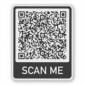 Aangepast Uw QR Code Scan Info Sticker Gepersonali (Voorkant)