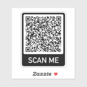 Aangepast Uw QR Code Scan Info Sticker Gepersonali