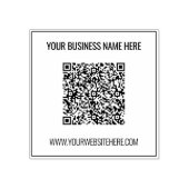 Aangepast uw QR-codenaam Info Vierkante Rubber Sta Rubberstempel (Afrduk)