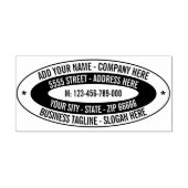 Aangepast uw retouradres Ovaal Zelfinkt Stempel (Design)