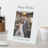 Aangepast uw trouwfoto's reclamebord met voetstuk (Insitu)