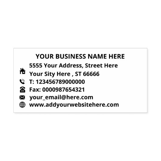 Aangepast uw volledige informatie adres Rubber Sta Rubberstempel (Afrduk)