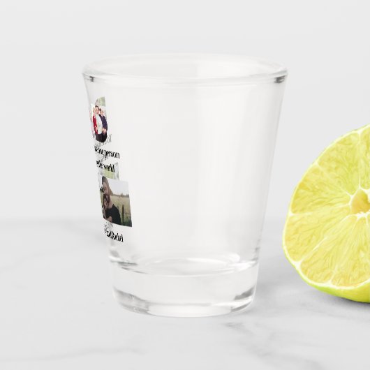 Aangepast Vaderdag 5 Fotocollage Shot Glas (Rechts)