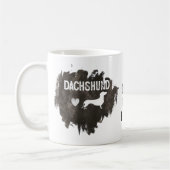 Aangepast Vaderdag Dachshund Papa Hondenliefhebber Koffiemok (Links)