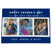 Aangepast vaderdag fotocollage groot cadeauzakje (Voorkant)