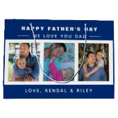 Aangepast vaderdag fotocollage groot cadeauzakje (Achterkant)