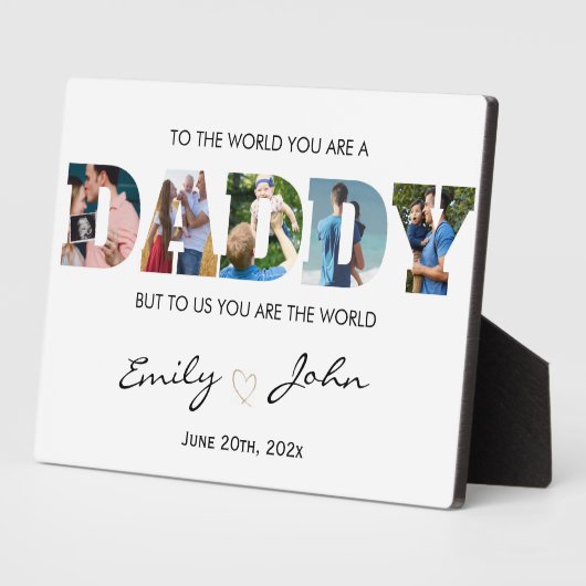 Aangepast Vaderdag fotocollage voor papa Fotoplaat (Zijkant)