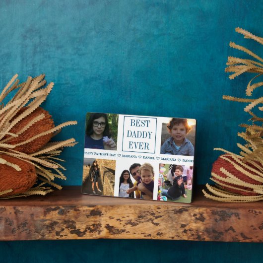 Aangepast Vaderdag fotocollage voor papa Fotoplaat (Zijkant)