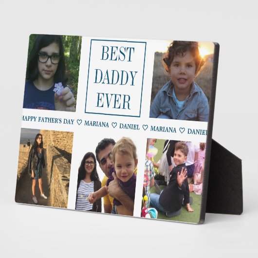 Aangepast Vaderdag fotocollage voor papa Fotoplaat (Zijkant)