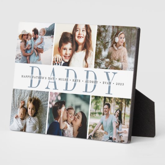 Aangepast Vaderdag fotocollage voor papa Fotoplaat (Zijkant)