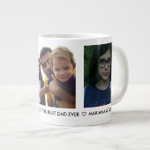 Aangepast Vaderdag fotocollage voor papa Grote Koffiekop (Voorkant rechts)