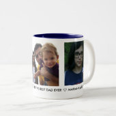 Aangepast Vaderdag fotocollage voor papa Tweekleurige Koffiemok (Voorkant rechts)