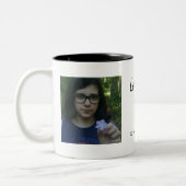 Aangepast Vaderdag fotocollage voor papa Tweekleurige Koffiemok (Links)