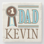 Aangepast Vaderdag pap marmer Stone Onderzetter (Voorkant)