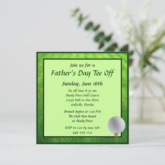 Aangepast Vaderdag uit en Brunch nodigt uit Kaart (Staand voorkant)