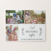 Aangepast Vaderdag voor fotocollage, bijtend scrip Legpuzzel (Horizontaal)