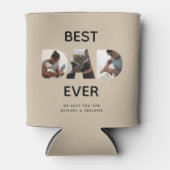 Aangepast vaders Dag Foto Collage Beste pap script Blikjeskoeler (Voorkant)