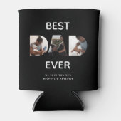 Aangepast vaders Dag Foto Collage Beste pap script Blikjeskoeler (Voorkant)