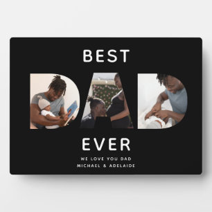 Aangepast vaders Dag Foto Collage Beste pap script Fotoplaat