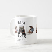 Aangepast vaders Dag Foto Collage Beste pap script Koffiemok (Voorkant links)