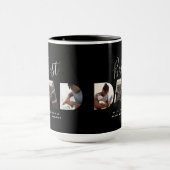 Aangepast vaders Dag Foto Collage Beste pap script Mok (Midden)