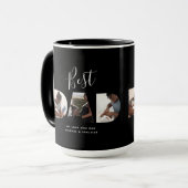 Aangepast vaders Dag Foto Collage Beste pap script Mok (Voorkant links)