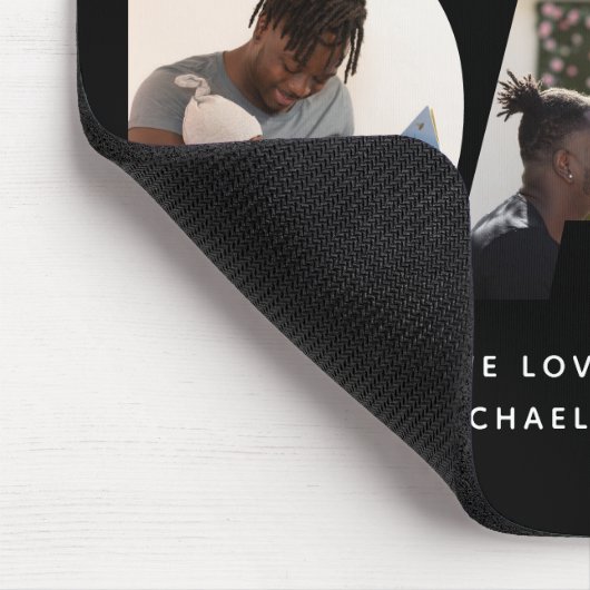 Aangepast vaders Dag Foto Collage Beste pap script Muismat (Hoek)