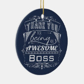 Aangepast vak Bedankt voor je waardering Keramisch Ornament (Rechts)