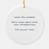 Aangepast vak Bedankt voor je waardering Keramisch Ornament (Achterkant)