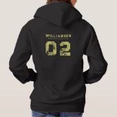 Aangepast vak Veld Lacrosse Team Club Naam Nummer Hoodie (Achterkant)