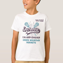 Aangepast vak Veld Lacrosse Team Club Naam Nummer T-shirt