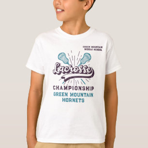 Aangepast vak Veld Lacrosse Team Club Naam Nummer T-shirt