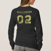 Aangepast vak Veld Lacrosse Team Club Naam Nummer T-shirt (Achterkant)