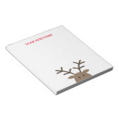 Aangepast vakantienotitieblok met schattige rendie notitieblok (Schuin)