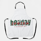 Aangepast vakantieseizoen patroon schort (Voorkant)