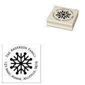 Aangepast vakantiesnowflake-adres rubberstempel (Gestempeld)