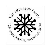 Aangepast vakantiesnowflake-adres rubberstempel (Afrduk)