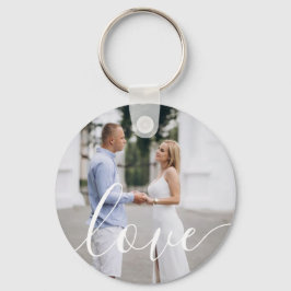 Aangepast Valentijnsdag Foto Liefdesschrift Sleutelhanger