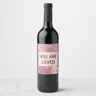 Aangepast Valentijnsdranklabel 'Je wordt bemind' Wijn Etiket
