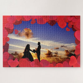 Aangepast Valentijnse foto Jigzaag Puzzle Legpuzzel