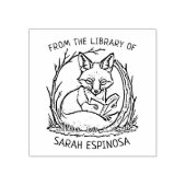 Aangepast Van de Bibliotheek Van Fox Rubberstempel (Afrduk)