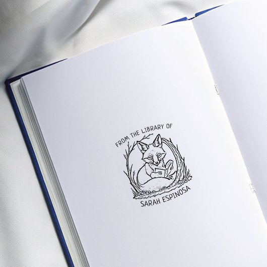 Aangepast Van de Bibliotheek Van Vos Rubberstempel