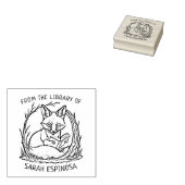 Aangepast Van de Bibliotheek Van Vos Rubberstempel (Gestempeld)