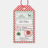 Aangepast van Santa North Pole Naughty of Nice Cadeaulabel (Voorkant)