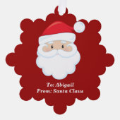 Aangepast van Sinterklaas Schattige rood kerstcade Ornament Kaart (Voorkant)