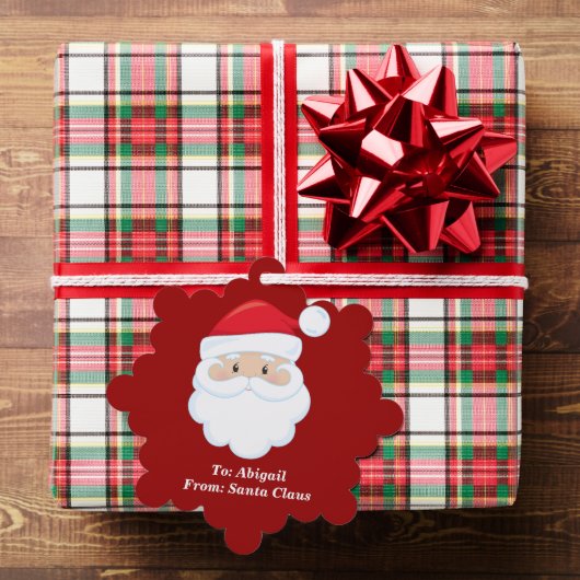 Aangepast van Sinterklaas Schattige rood kerstcade Ornament Kaart (Insitu (Geschenk))