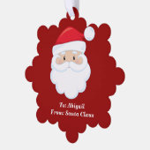 Aangepast van Sinterklaas Schattige rood kerstcade Ornament Kaart (Links)