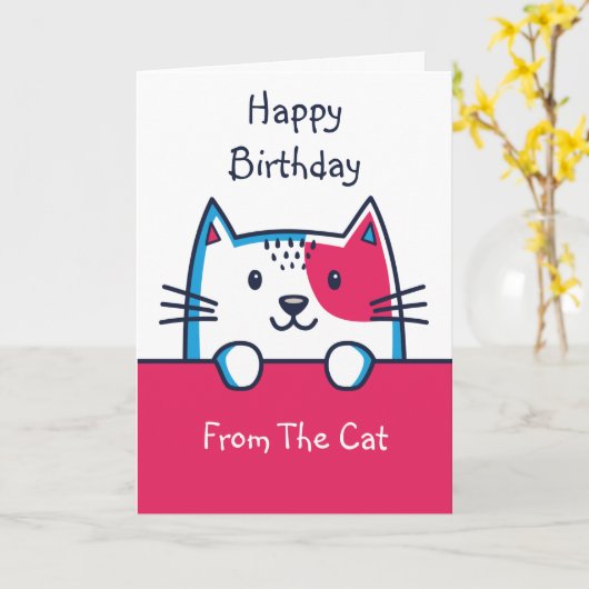 Aangepast vanaf de geboorte van de kat kaart (Gele Bloem)