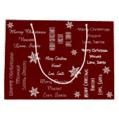 Aangepast vanaf Kerstmis Large Cadeautasje (Achterkant)