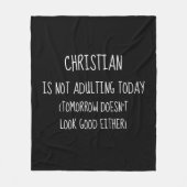 Aangepast vandaag niet toevoegen fleece deken (Voorkant)